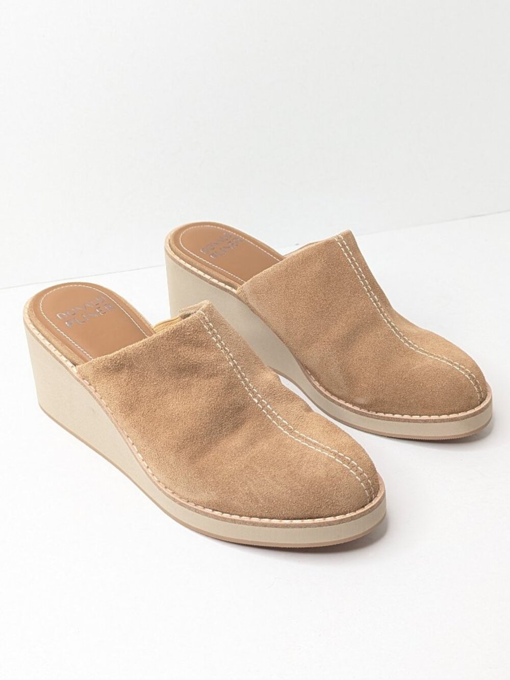 Donald Pliner Janella Wedge Mule Tan Suede Womens 9.5
